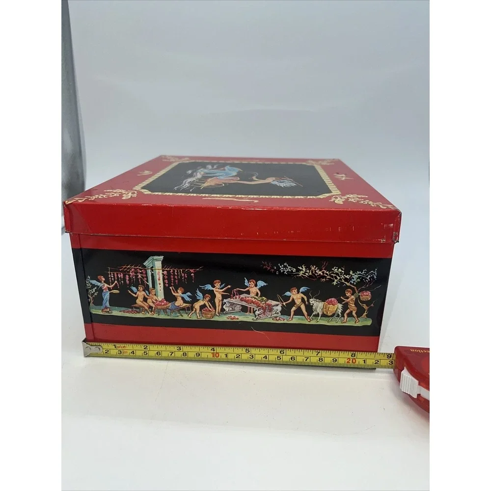 Vintage Huntley‎ & Palmers DOLPHINS Cherub Biscuit Tin
